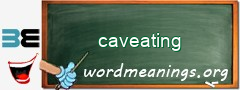 WordMeaning blackboard for caveating